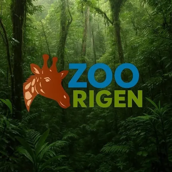 Logo ZOORIGEN en fondo de selva